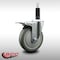 Service Caster 5'' SS Gray Poly Swivel 1'' Expanding Stem Caster Total Lock Brake SCC-SSEXTTL20S514-PPUB-1 - alternate 4
